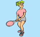 Dibujo Chica tenista pintado por flaka 