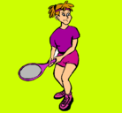 Dibujo Chica tenista pintado por castanita