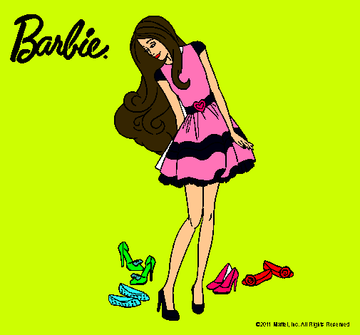 Barbie y su colección de zapatos