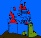 Dibujo Castillo medieval pintado por pelau