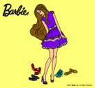 Dibujo Barbie y su colección de zapatos pintado por Mariafm