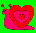 Dibujo Caracol corazón pintado por noelia3433