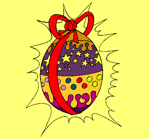 Dibujo Huevo de pascua brillante pintado por marta1212