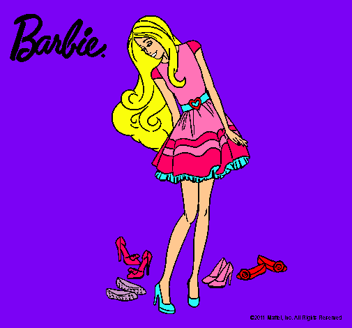 Barbie y su colección de zapatos