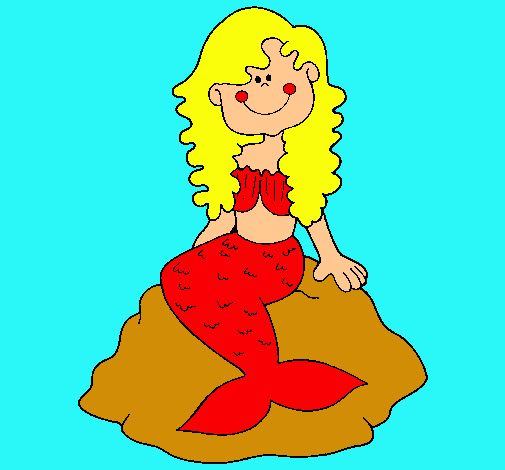 Dibujo Sirena sentada en una roca pintado por Llum2000