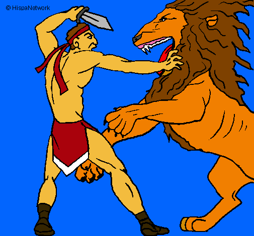 Gladiador contra león