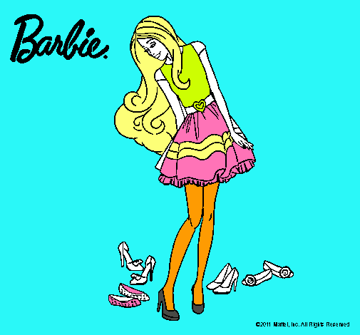 Barbie y su colección de zapatos