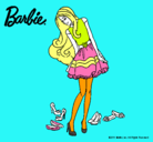 Dibujo Barbie y su colección de zapatos pintado por maider