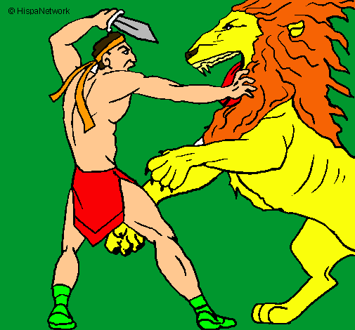 Gladiador contra león