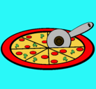 Dibujo Pizza pintado por pizza