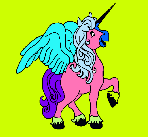 Unicornio con alas