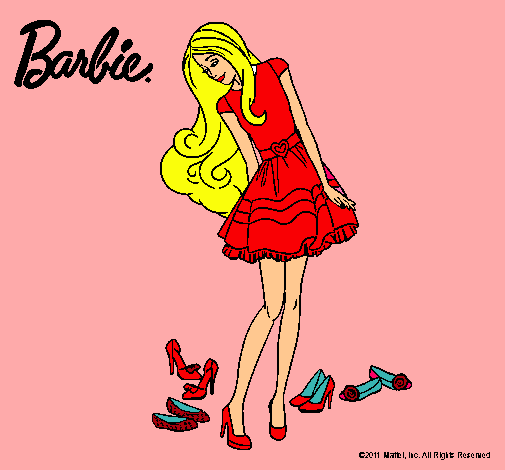 Barbie y su colección de zapatos