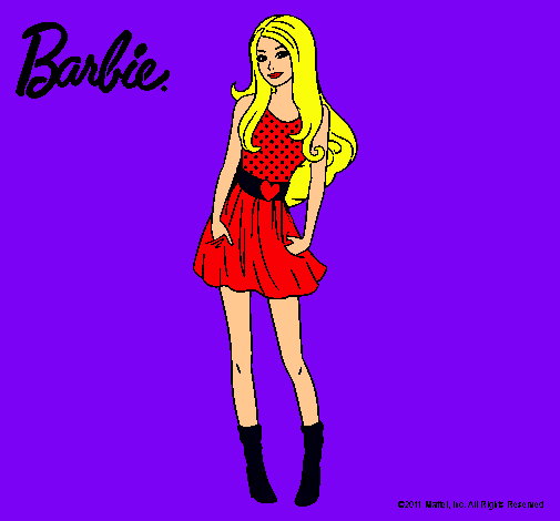 Dibujo Barbie veraniega pintado por cari