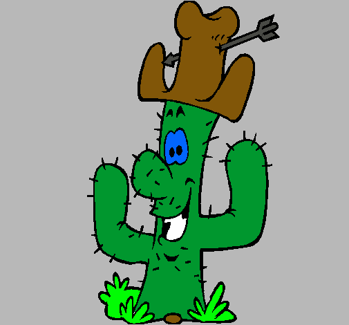 Cactus con sombrero