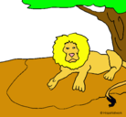 Dibujo Rey león pintado por guillechiw