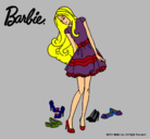 Dibujo Barbie y su colección de zapatos pintado por el_eclipse