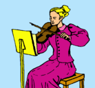 Dibujo Dama violinista pintado por mariaaaaaa