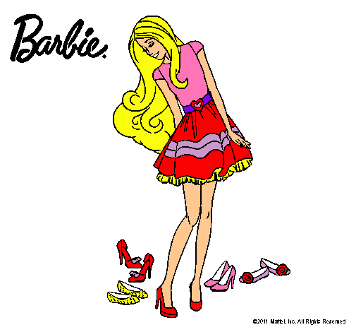 Barbie y su colección de zapatos