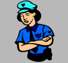 Dibujo Mujer policía pintado por laura200119