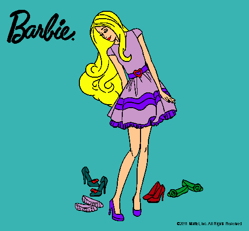 Barbie y su colección de zapatos