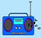 Dibujo Radio cassette 2 pintado por homero