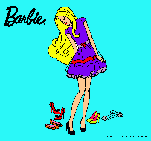 Barbie y su colección de zapatos