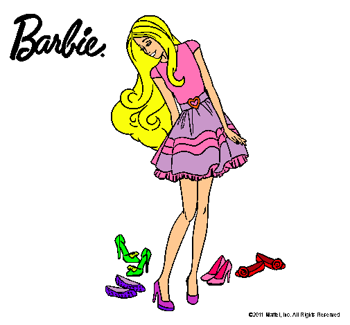 Barbie y su colección de zapatos