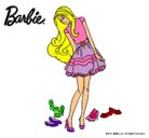 Dibujo Barbie y su colección de zapatos pintado por sarahiguapa