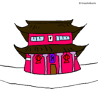 Dibujo Templo japonés pintado por fefisofia
