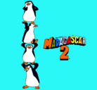 Dibujo Madagascar 2 Pingüinos pintado por facundo09