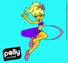 Dibujo Polly Pocket 3 pintado por color