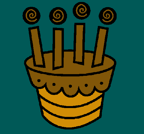 Dibujo Tarta con velas pintado por diego-tari