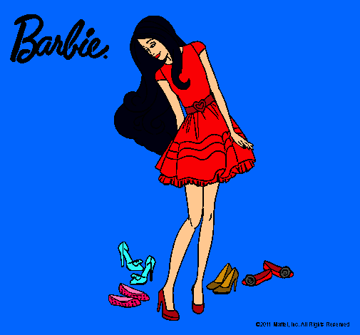 Barbie y su colección de zapatos