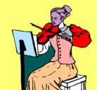 Dibujo Dama violinista pintado por evarp