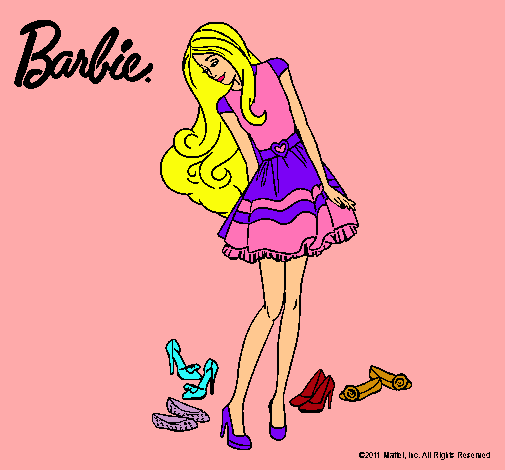 Barbie y su colección de zapatos