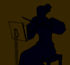 Dibujo Dama violinista pintado por gyjulio