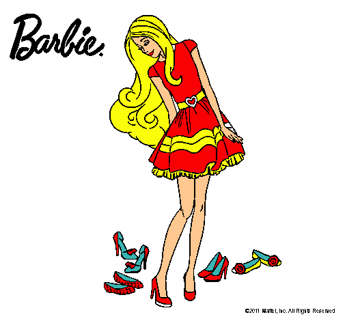 Barbie y su colección de zapatos