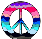 Dibujo Símbolo de la paz pintado por Karyeli