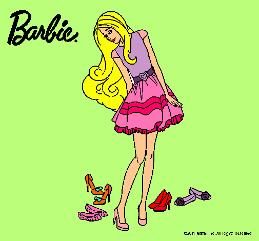 Barbie y su colección de zapatos