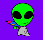 Dibujo Alienígena II pintado por FELIPEE