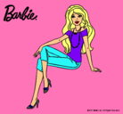 Dibujo Barbie moderna pintado por dede