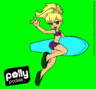 Dibujo Polly Pocket 3 pintado por malla