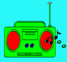 Dibujo Radio cassette 2 pintado por JEZABEL