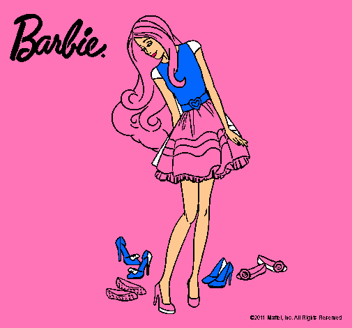 Barbie y su colección de zapatos