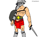 Dibujo Gladiador pintado por ytytttt