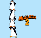 Dibujo Madagascar 2 Pingüinos pintado por adriguijarro