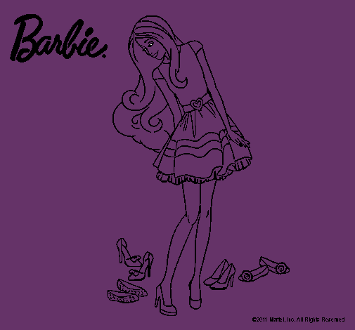 Barbie y su colección de zapatos