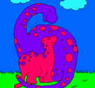 Dibujo Dinosaurios pintado por noelia343