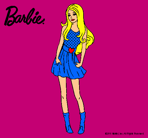 Dibujo Barbie veraniega pintado por kool