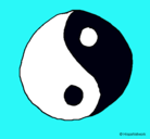 Dibujo Yin yang pintado por abla